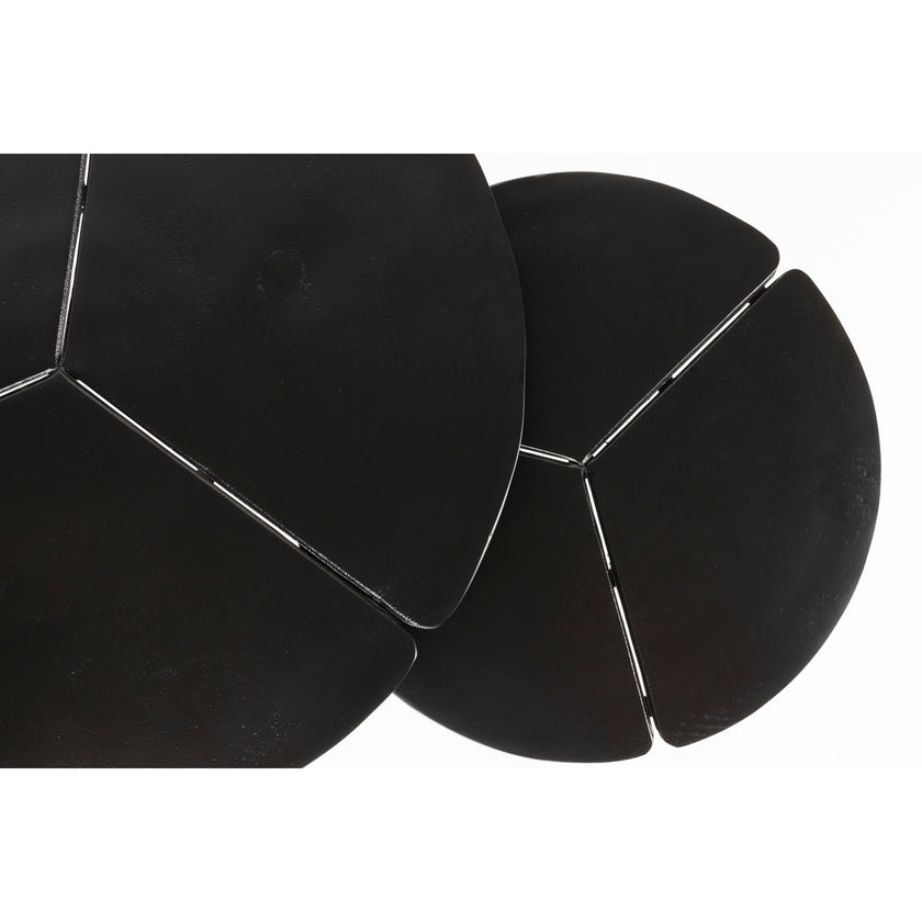 Kourdeboer Bijzettafel Rond Aluminium Zwart - Set van 2