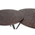 Webster Salontafel en Bijzettafel Rond Teak Hout Bruin - Set van 2