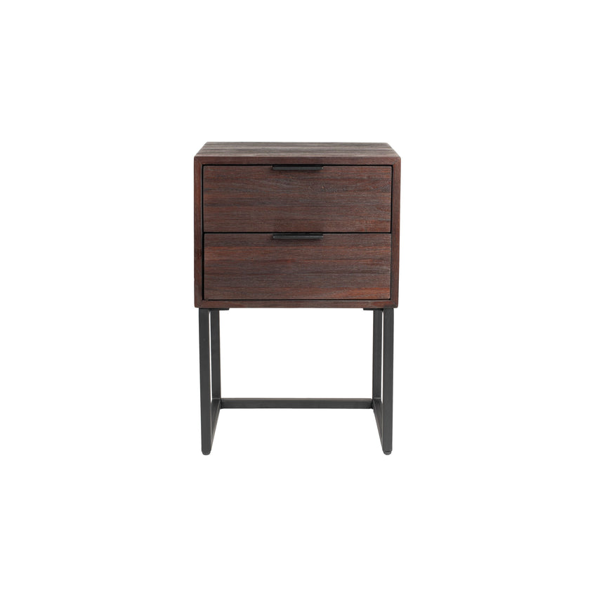 Webster Bijzettafel/ Nachtkastje Teak Hout Bruin