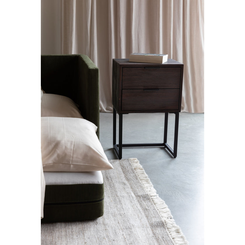 Webster Bijzettafel/ Nachtkastje Teak Hout Bruin