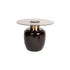 Mohra Bijzettafel Glas/ Metaal 59x59 cm (L) - Beige/ Zwart