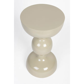 Lars Bijzettafel Rond Metaal 31x 31 cm Ivoor/ Wit