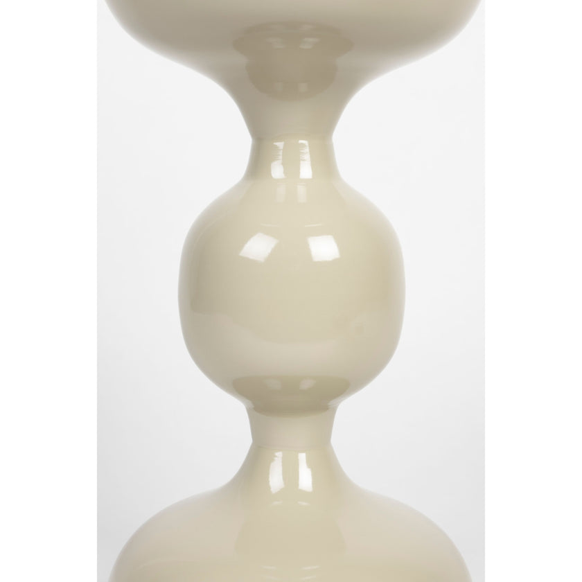 Lars Bijzettafel Rond Metaal 31x 31 cm Ivoor/ Wit