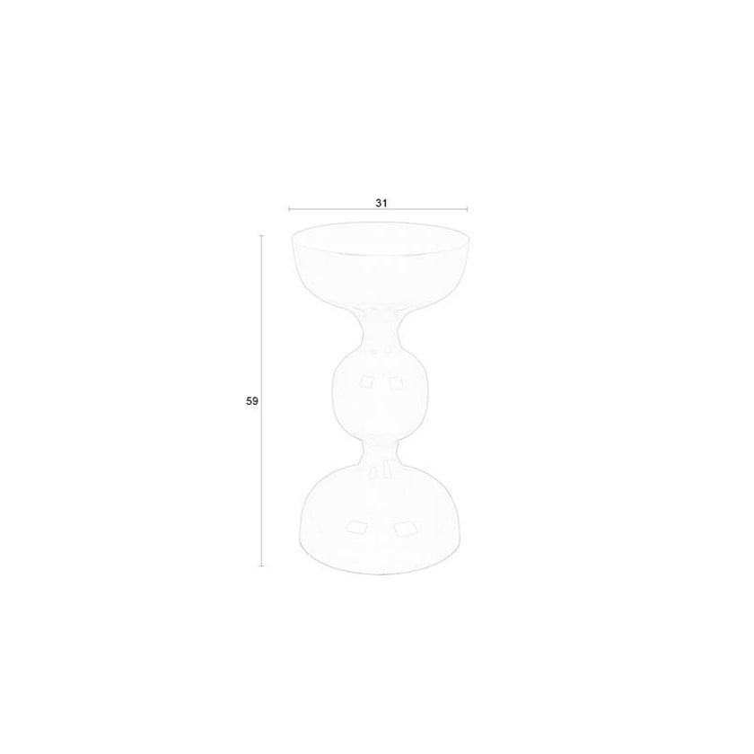 Lars Bijzettafel Rond Metaal 31x 31 cm Groen