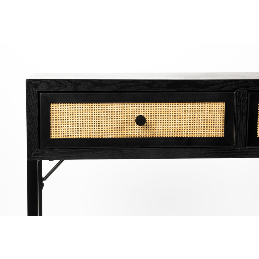 Guuji Consoletafel/ Wandtafel Hout 120x40 Zwart