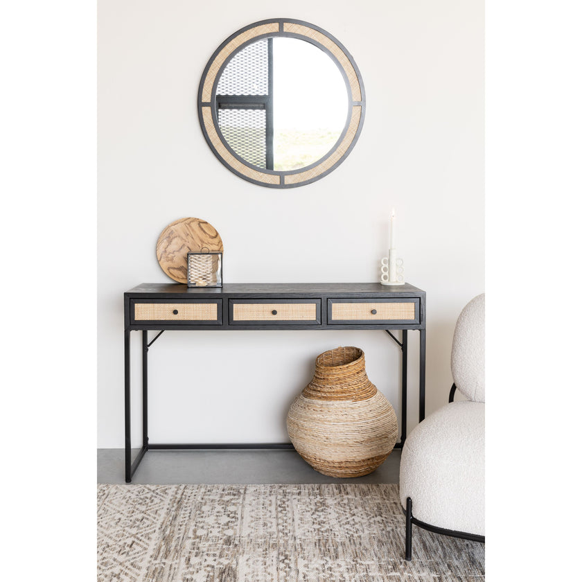 Guuji Consoletafel/ Wandtafel Hout 120x40 Zwart