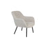 Dude Loungestoel/ Fauteuil Bouclé stof Beige/ Wit