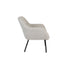 Dude Loungestoel/ Fauteuil Bouclé stof Beige/ Wit