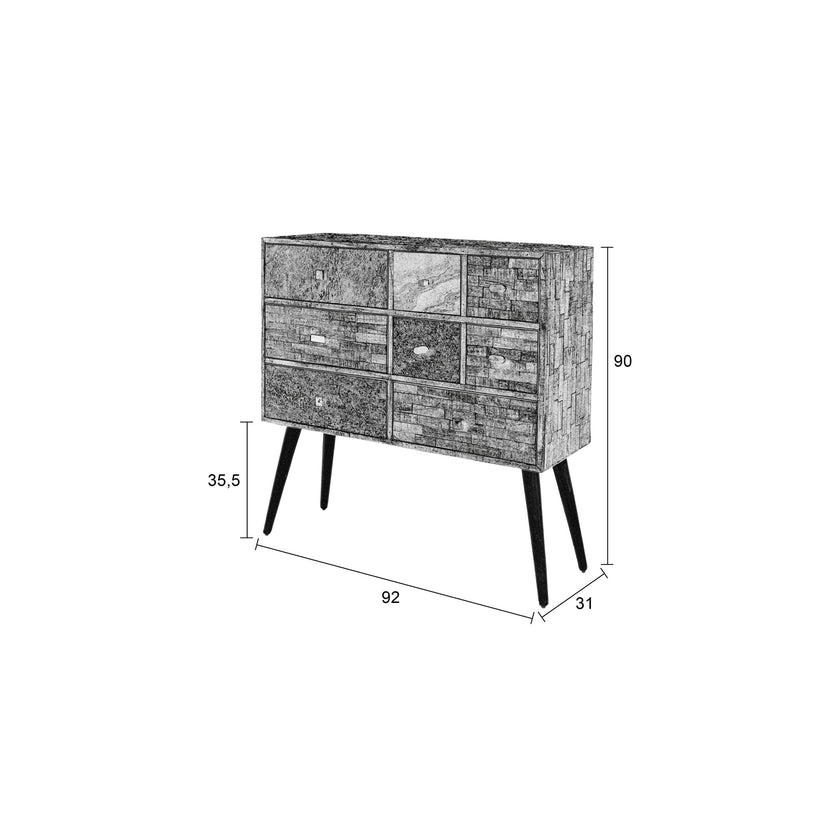 San Kast/ Ladekast Laag Hout Bruin