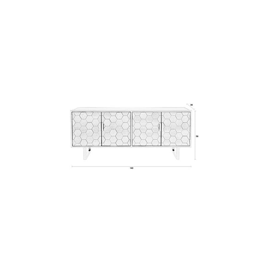 Linc Dressoir/ Kast Laag Hout Zwart