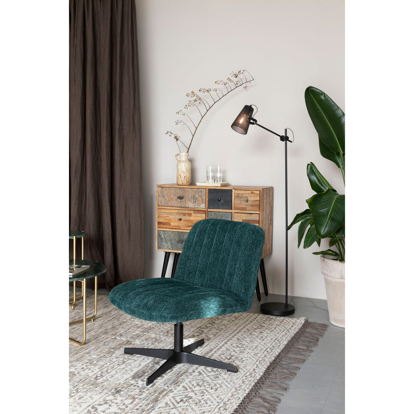 Fokus Vloerlamp/ Staande Leeslamp Zwart