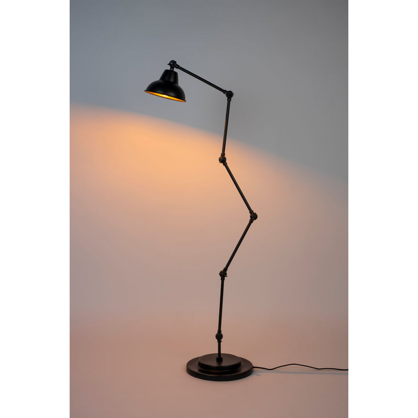 Xavi Vloerlamp/ Staande Leeslamp Zwart