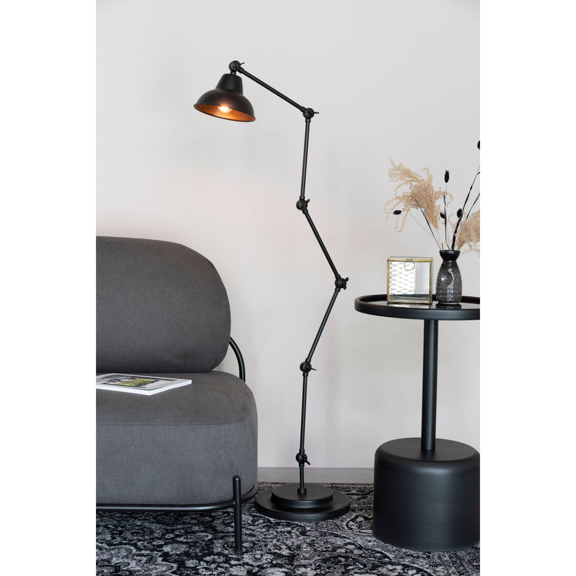 Xavi Vloerlamp/ Staande Leeslamp Zwart