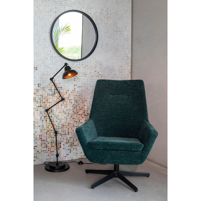 Xavi Vloerlamp/ Staande Leeslamp Zwart