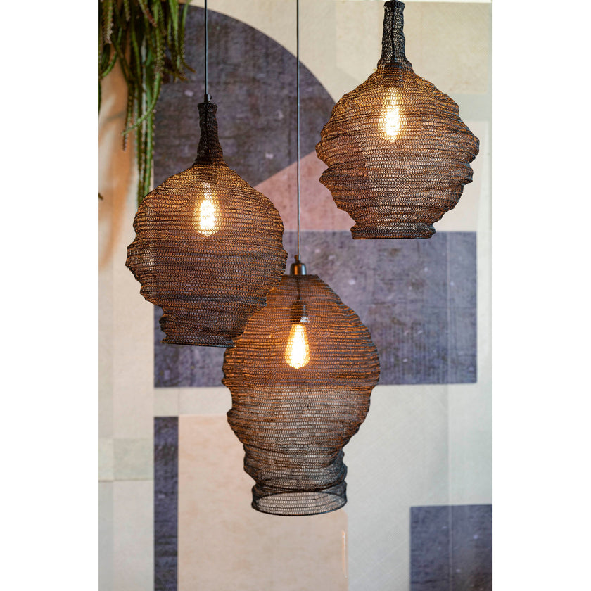 Lena Hanglamp M Zwart